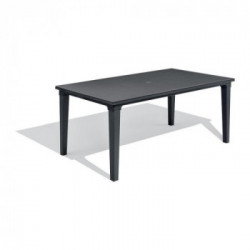 Allibert Futura Grafite - Tavolo da Esterno, 6 Posti, Polipropilene, 165x94x74 cm