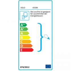 Eglo TREBURLEY Applique Struttura in Metallo, Finitura Nero, Oro 15,5x65xh20 cm