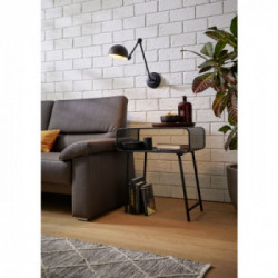 Eglo EXMOOR Applique Struttura in Metallo, Finitura Nero, Bianco 14,5x94xh42 cm