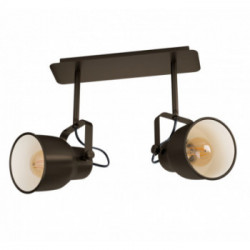 Eglo MITCHLEY FarettI Struttura in Metallo, Finitura Bronzo Scuro, Crema47x12,5x35 cm, Lampadina non Incl.