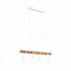 Eglo TOWNSHEND Lampada a Sospensione Struttura in Metallo, Finitura Bianco 70x10,5xh110 cm, Lampadina non Incl.