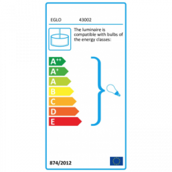 Eglo CARLTON 1 Lampada a Sospensione Struttura in metallo, Finitura Bianco, Oro 80,5x20,5xh110 cm, Lampadina non Incl.