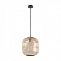 Eglo BORDESLEY Lampada a Sospensione Struttura in metallo, Finitura Nero Ø35x110 cm, Lampadina non Incl.