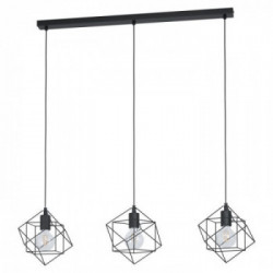 Eglo STRAITON Lampada a Sospensione Struttura in metallo, Finitura Nero 90,5x24xh110 cm, Lampadina non Incl.