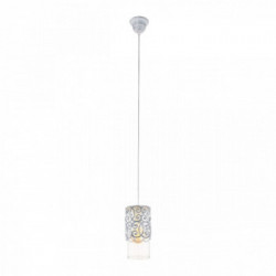 Eglo CARDIGAN Lampada a Sospensione Struttura in Metallo, Finitura Grigio-Blu Ø12xh110 cm, Lampadina non Incl.