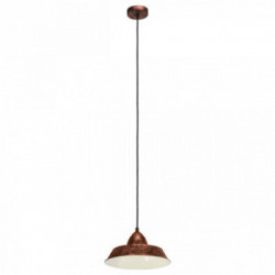 Eglo AUCKLAND Lampada a Sospensione Struttura in Metallo, Finitura Rame Anticato Ø26xh110 cm, Lampadina non Incl.