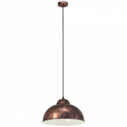 Eglo TRURO 2 Lampada a Sospensione Struttura in Metallo, Finitura Rame Anticato Ø37xh110 cm, Lampadina non Incl.