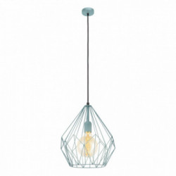 Eglo CARLTON Lampada a Sospensione Struttura in Metallo, Finitura menta Ø31xh110 cm, Lampadina non Incl.
