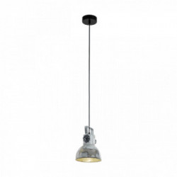 Eglo BARNSTAPLE Lampada a Sospensione Struttura in Metallo, Finitura Nero Ø17,5xh110 cm, Lampada non Incl.