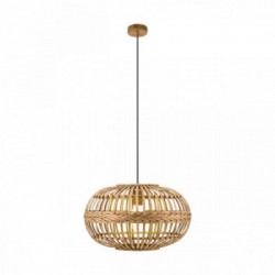 Eglo AMSFIELD Lampada a Sospensione Struttura in Metallo, Finitura marrone Ø38xh110 cm, Lampadina non Incl.