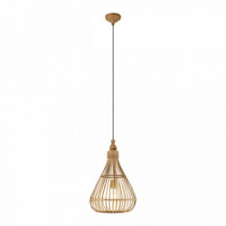 Eglo AMSFIELD Lampada a Sospensione Struttura in Metallo, Finitura marrone Ø35xh110 cm, Lampadina non Incl.