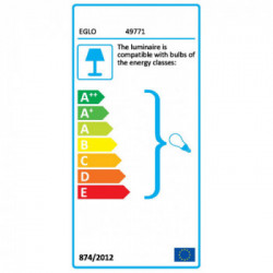 Eglo AMSFIELD Lampada a Sospensione Struttura in Metallo, Finitura marrone Ø38xh110 cm, Lampadina non Incl.