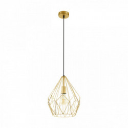 Eglo CARLTON Lampadina a Sospensione Struttura in Metallo, Finitura oro Ø31xh110 cm, Lampadina non Incl.