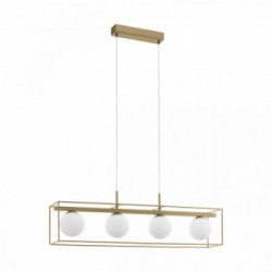 Eglo VALLASPRA Lampadina a Sospensione Struttura in Metallo, Finitura Platino 91x16,5xh110 cm, Lampadina non Incl.