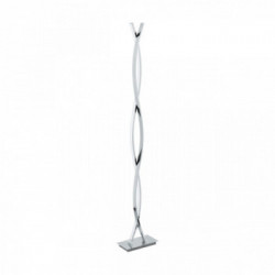 Eglo LASANA 2 Piantana Struttura in Metallo, Finitura Cromo Diffusore in Policarbonato, Finitura Bianco 25x13xh142 cm