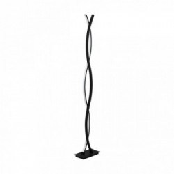 Eglo LASANA 3 Piantana Struttura in Metallo, Finitura a nero Diffusore in Policarbonato, Finitura Bianco 25x13xh142 cm