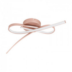 Eglo PALOZZA Plafoniera Struttura in alluminio, Finitura Oro Rosa,Diffusore in policarbonato, Finitura bianco 70,5x31,5xh12,5 cm