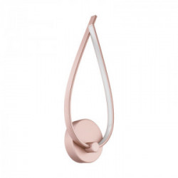 Eglo PALOZZA Applique Struttura in Alluminio, Finitura Oro Rosa, Diffusore in Policarbonato, Finitura Bianco