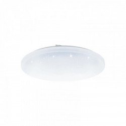 Eglo FRANIA-A Plafo-Applique Struttura in Metallo, Finitura Bianco Diffusore in policarbonato effetto cristallo, Finitura