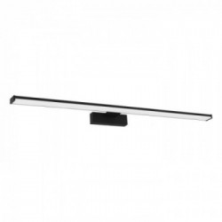 Eglo PANDELLA 1 Luce da Specchio in Alluminio, Finitura Nero, Diffusore in Policarbonato, Finitura Bianco IP44 78x12xh4 cm