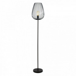 Eglo NEWTOWN Piantana Struttura in Metallo, Finitura Nero Ø27xh159,5 cm Lamapadina non Incl.