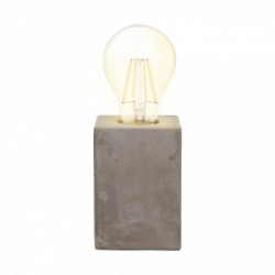 Eglo PRESTWICK Lampada da Tavolo Struttura in Ceramica, Finitura Grigio 9x9xh13 cm