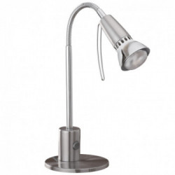 Eglo FOX 1 Lampada da Tavolo Struttura in Metallo, Finitura Nickel Satinato, Cromo h33 cm