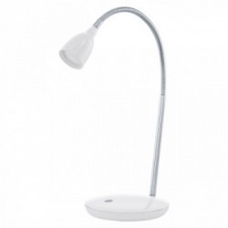 Eglo DURENGO Lampada da Tavolo Struttura in Metallo E Policarbonato , Policarbonato, Finitura Bianco, Cromo Ø16xh38 cm