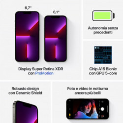 Apple iPhone 13 Pro Max 256GB Grafite *ESTENSIONE GARANZIA3 3 ANNI IN PIU' in omaggio*
