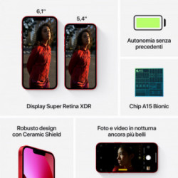 Apple iPhone 13 512GB RED *ESTENSIONE GARANZIA3 3 ANNI IN PIU' in omaggio*