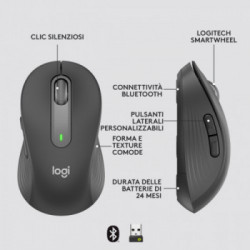 Logitech Signature M650 mouse Mano destra RF senza fili + Bluetooth Ottico 2000 DPI