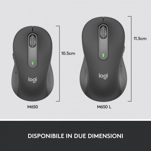 Logitech Signature M650 mouse Mano destra RF...