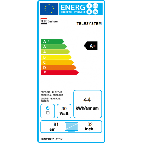 TELESYSTEM SONIC32 Smart TV 32 Pollici LED, HD...