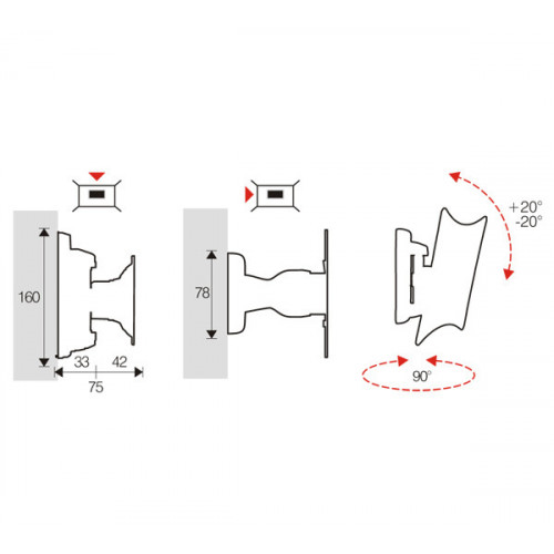 ITB OM04002 supporto da tavolo per Tv a schermo...