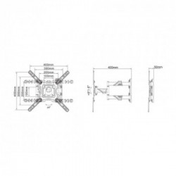 Multibrackets 0839 Supporto TV a parete 139,7 cm (55") Nero