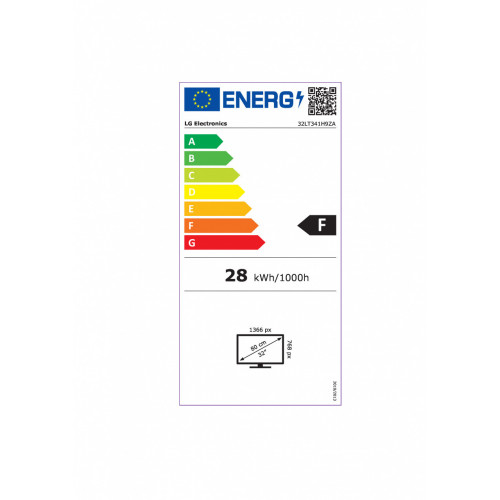LG 32LT341H9ZA 81,3 cm (32") UHD+ Nero