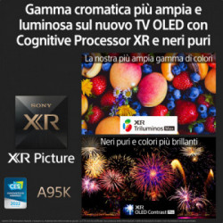 Sony XR-65A95K – Smart TV 65 Pollici OLED 4K, Ultra HD, Bravia Master, Cognitive Processor XR, DVB-T2, ANDROID 2022