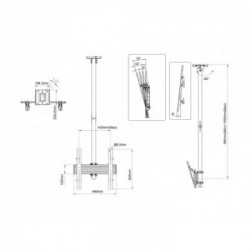 Multibrackets 8885 Supporto per display espositivi 165,1 cm (65") Nero