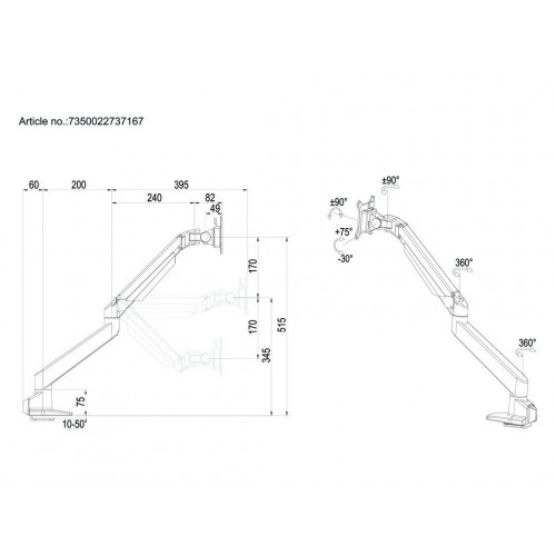 Multibrackets 7167 supporto da tavolo per Tv a...