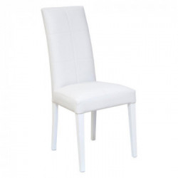 Artilegno Cheyenne Sedia Struttura in Legno, Tessuto Ecopelle, 45x45x100 cm, Bianco