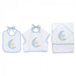 Italbaby - Set 3pz Spugna Moon Azzurro 15.5020.402