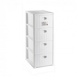 Cassettiera 4 cassetti Slim Elegance Bianco