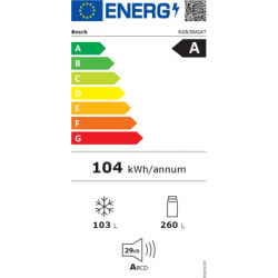 Bosch KGN39AIAT - Frigorifero Combinato da Libera Installazione, Serie 6, Total NoFrost, 363 Litri, Inox, Classe A
