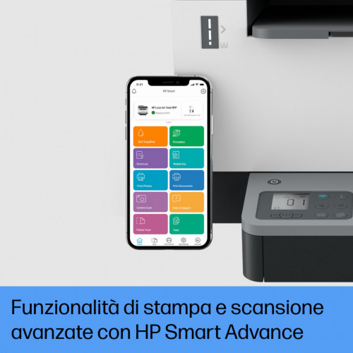 HP LaserJet Stampante multifunzione Tank...