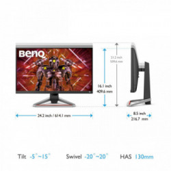 Benq 9H.LKTLA.TBE Monitor PC 68,6 cm (27") 3840 x 2160 Pixel 2K Ultra HD LED Nero