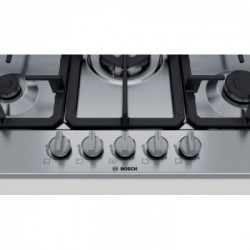 Bosch PGQ7B5B90 - Piano Cottura a Gas, Serie 4, 5 Fuochi, 75 cm, Inox