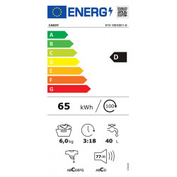 Candy EY4 1061DE/1-S - Lavatrice a Carica Frontale, 6 Kg, 1000 Giri, Easy, Classe D