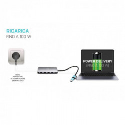 i-tec USB 3.0 USB-C/Thunderbolt 3x Display Metal Nano Dock with LAN + Power Delivery 100 W
