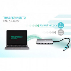 i-tec USB 3.0 USB-C/Thunderbolt 3x Display Metal Nano Dock with LAN + Power Delivery 100 W