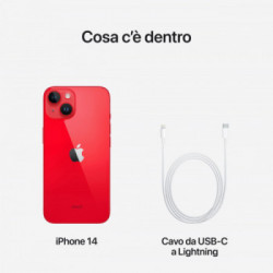 Apple iPhone 14 Smartphone 512GB (PRODUCT)RED *ESTENSIONE GARANZIA3 3 ANNI IN PIU' in omaggio* 